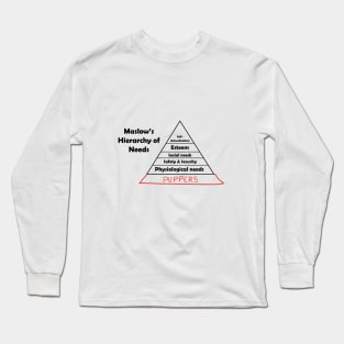 Maslow's Hierarchy of Puppers Long Sleeve T-Shirt